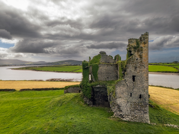 Ballycarbery Castle view
