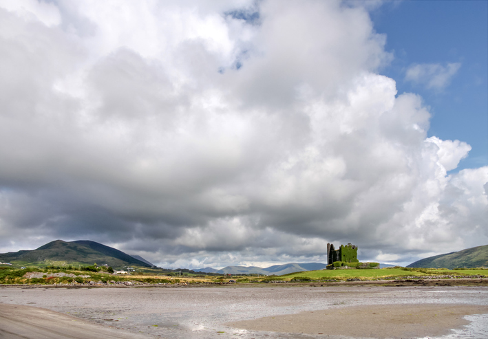 Ballycarbery Castle view